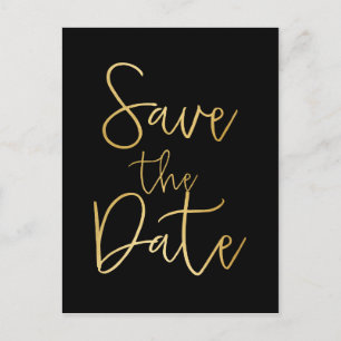 Anúncio Cartão postal de tipo de letra de SAVE THE DATE em