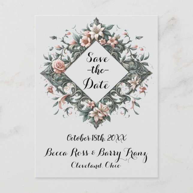 Anúncio Cartão Postal Floral Terroso de Vinha (Frente)