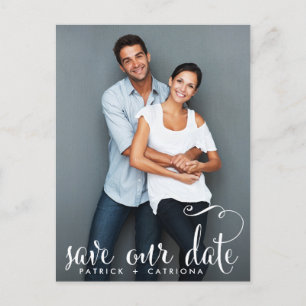 Anúncio Cartão postal para salvar nossa data com foto de r