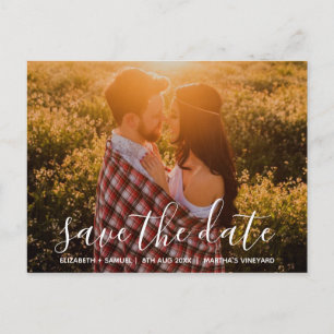 Anúncio Cartão postal personalizado de foto Save the Date