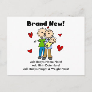 Anúncio Cartão postal personalizável de Bebê Recém-Nascido