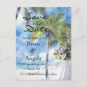 Anúncio Cartão postal STD de Casamento de Praia