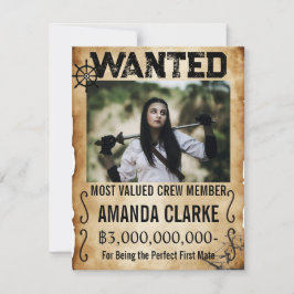 Anúncio Cartaz Personalizado de Procurado Pirata Proposta