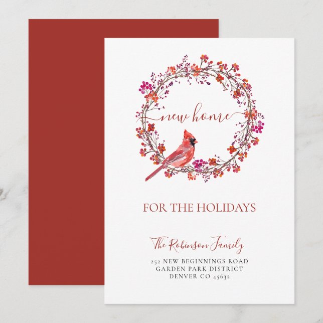 Anúncio Casa nova de Natal para as férias em movimento (Frente/Verso)