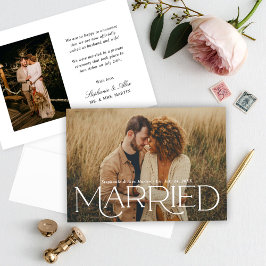 Anúncio Casados Fonte Sans Moderna Serif Foto Casamento