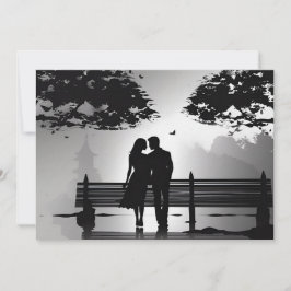 Anúncio Casal Romântico de Silhouette em Park Date