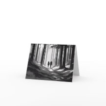 Casal Romântico Preto e Branco Caminhando na Flore