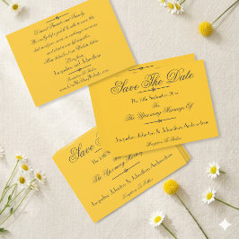 Anúncio Casamento Amarelo Ensolarado Escrito Escuro Salve