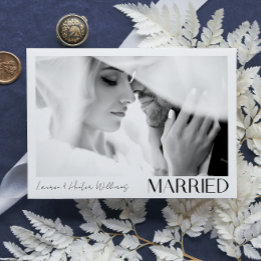 Anúncio Casamento com 3 Fotografias de Escrita Moderno Min