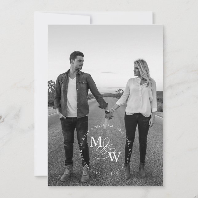 Anúncio Casamento com Tipografia Luxuosa Salva a Data (Frente)