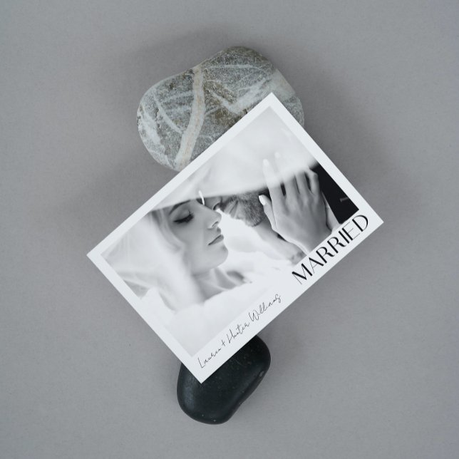 Anúncio Casamento de Código QR com Script de Foto Casado 2 (We Tied the Knot! Share in Our Joy with Our Wedding Announcement 💍💌 [Customize Here])