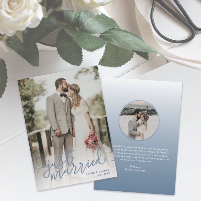 Anúncio Casamento de Fotografia do Script Azul de Tabulaçã (Criador carregado)