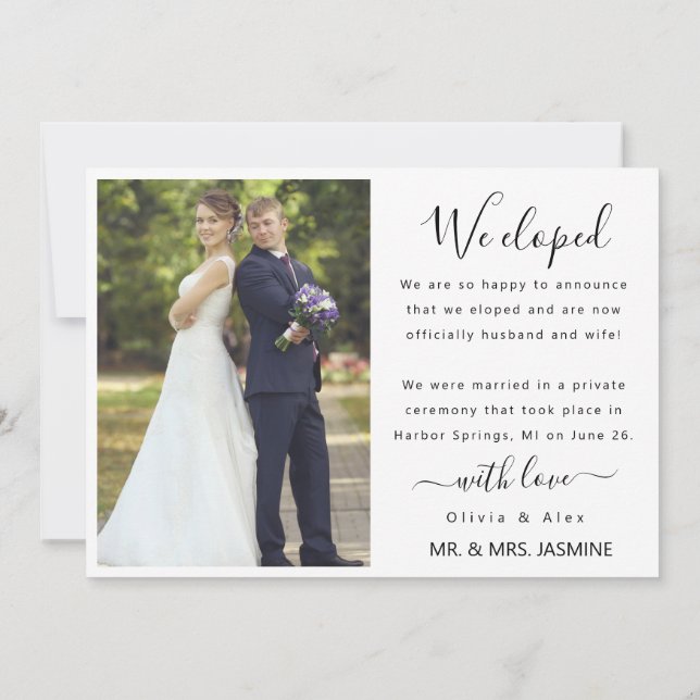 Anúncio Casamento de Fotografias Personalizado (Verso)