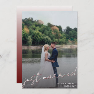 Anúncio Casamento de Fotografias Vermelhas Escuras de Sobr