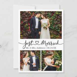 Anúncio Casamento de Fotos do Coração 3 da Caligrafia Mode