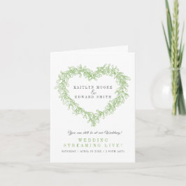 Anúncio Casamento de inverno com visco transmissão ao vivo