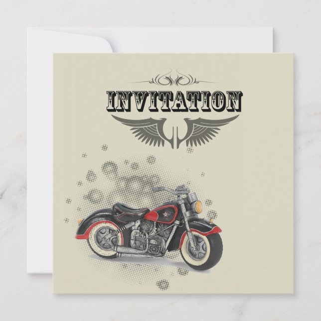 Anúncio Casamento de Motociclista Grunge Rústico (Frente)