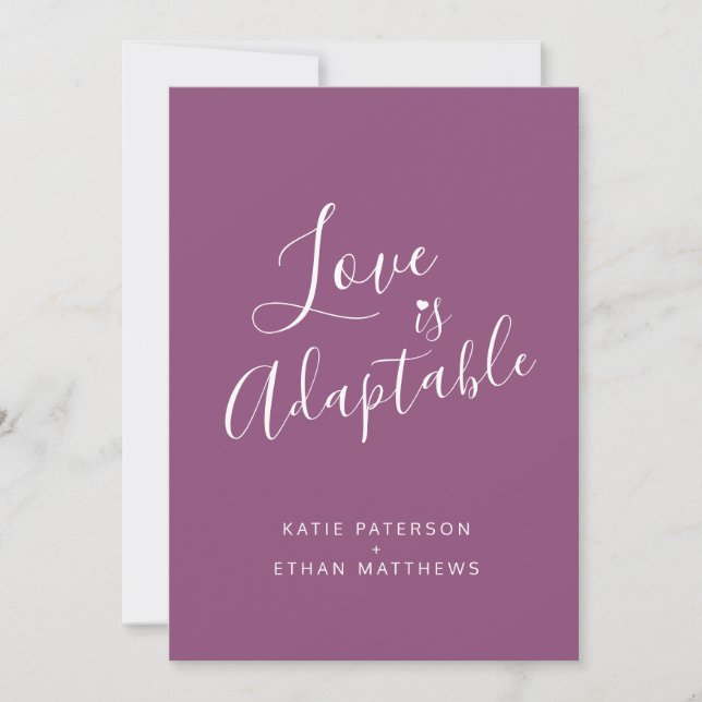 Anúncio Casamento de mudança adaptável de amor de amora (Frente)