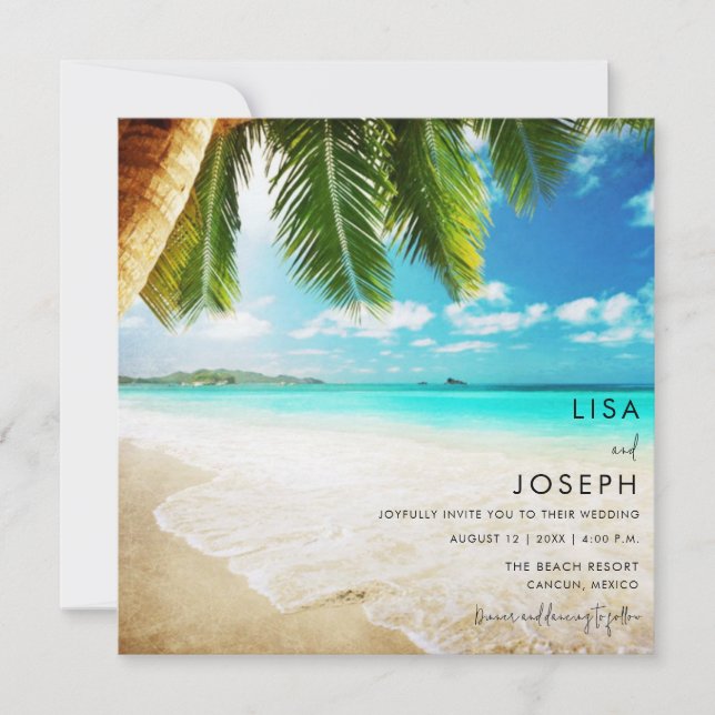 Anúncio Casamento de praia de destino (Frente)