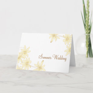 Anúncio Casamento de Verão de Daisies Amarelas Salve a Da