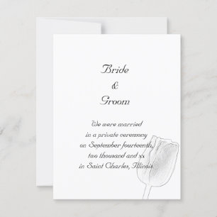 Anúncio Casamento do esboço da tulipa/anúncio do Elopeme
