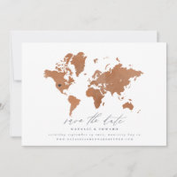 Casamento do mapa mundial de cores da ferrugem
