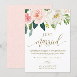 Anúncio Casamento Dourado de Recens casados com Flores Ros
