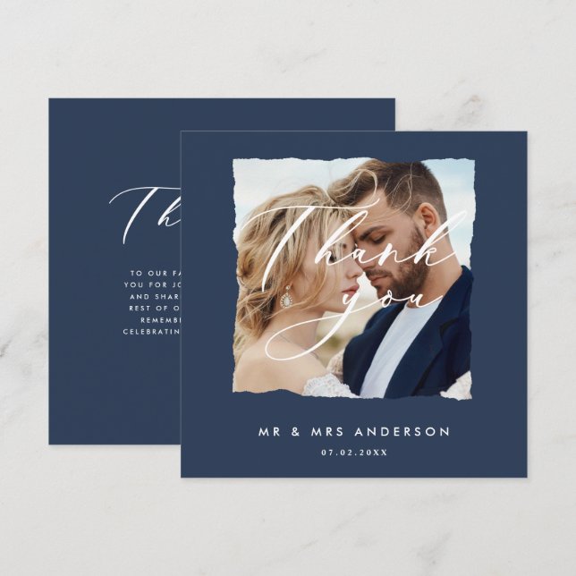 Anúncio Casamento elegante de tipografia com na moda moder (Frente/Verso)