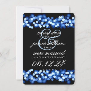 Anúncio Casamento Elegante / Glam de Hollywood Azul Elopem