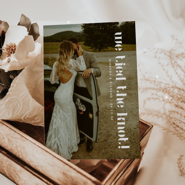 Anúncio Casamento Elegante Moderno de 2 Fotos (Criador carregado)