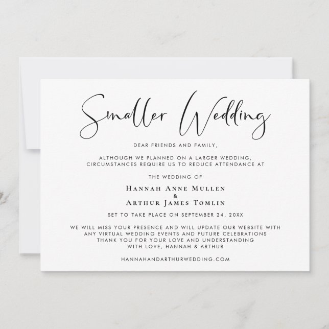 Anúncio Casamento Elegante Reduzido (Frente)