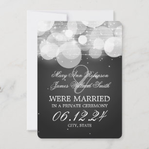 Anúncio Casamento Elopemento Brilho e Preto Sparkle