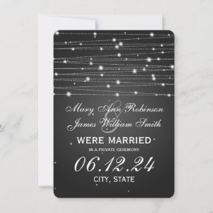 Anúncio Casamento / Elopete Linhas Espumantes Pretas