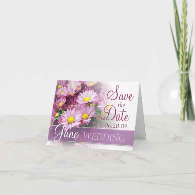 Anúncio Casamento em Junho - Margaridas Lavanda (Frente)