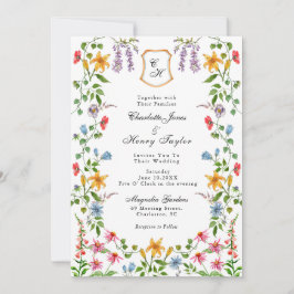 Anúncio Casamento Floral de Jardim Inglês Monograma