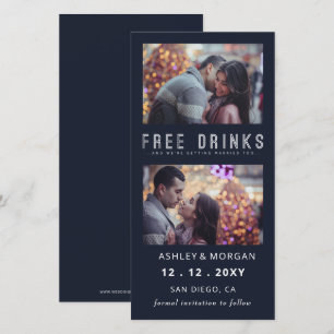 Anúncio Casamento Foto de Bebidas Gratuitas Engraçado Sal
