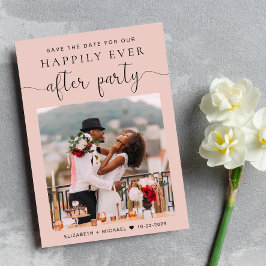 Anúncio Casamento Foto Rubor Recepção Salvar a Data