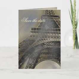Anúncio Casamento francês parisiense salve a data
