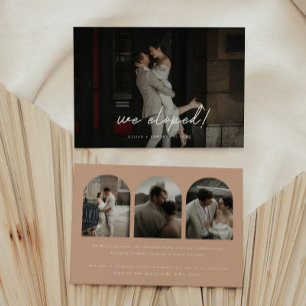 Anúncio Casamento Fuga com Arco de Fotos Multi Bege Modern