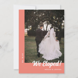 Anúncio Casamento Fuga Minimalista Moderno Rosa Coral