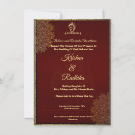 Anúncio Casamento indiano elegante Ganesha