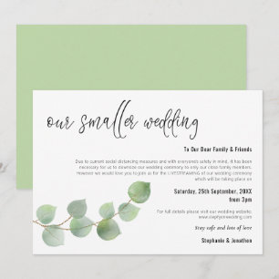 Anúncio Casamento Menor Redução de Script Elegante Eucalip