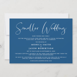 Anúncio Casamento Menor Reduzido Elegante Clássico Azul