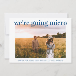 Anúncio Casamento Micro Reduzido Foto Clássico Azul