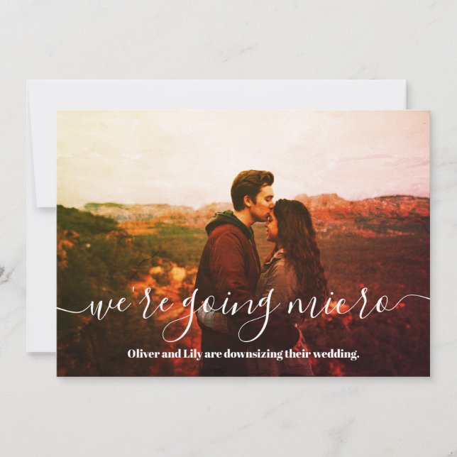 Anúncio Casamento Micro Reduzido Foto Script Simples (Frente)