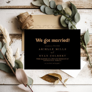 Anúncio Casamento Minimalista Clássico Ouro Preto