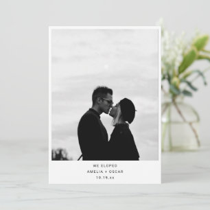 Anúncio Casamento Minimalista Moderno Preto e Branco