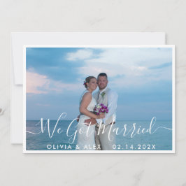 Anúncio Casamento Moderno Nós Nos Casamos Foto de Casament