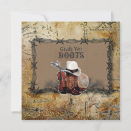 Anúncio casamento no estilo western com arame farpado