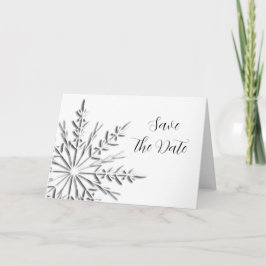 Anúncio Casamento no inverno Snowflake Guarde a placa de d